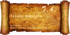 Teleky Angelika névjegykártya
